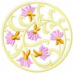 Floral Filigree Embroidery Design 7